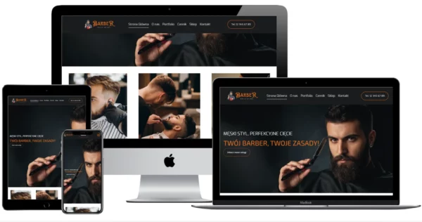 Gotowa strona internetowa dla salonu barberskiego